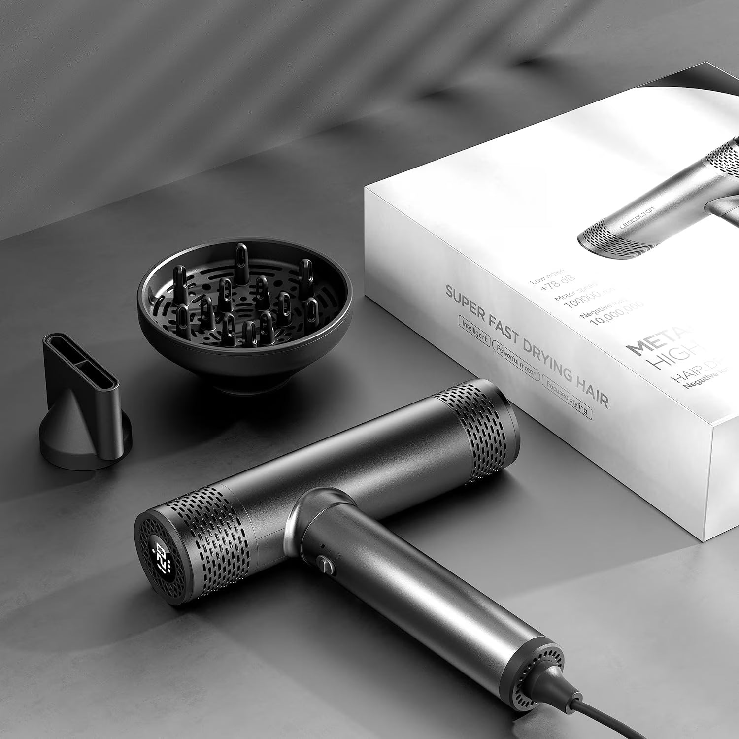 Ionic Hair Brush Dryer, Hot Cold Air, High Heat for Curls, Size 7.7*1.7*7.3
