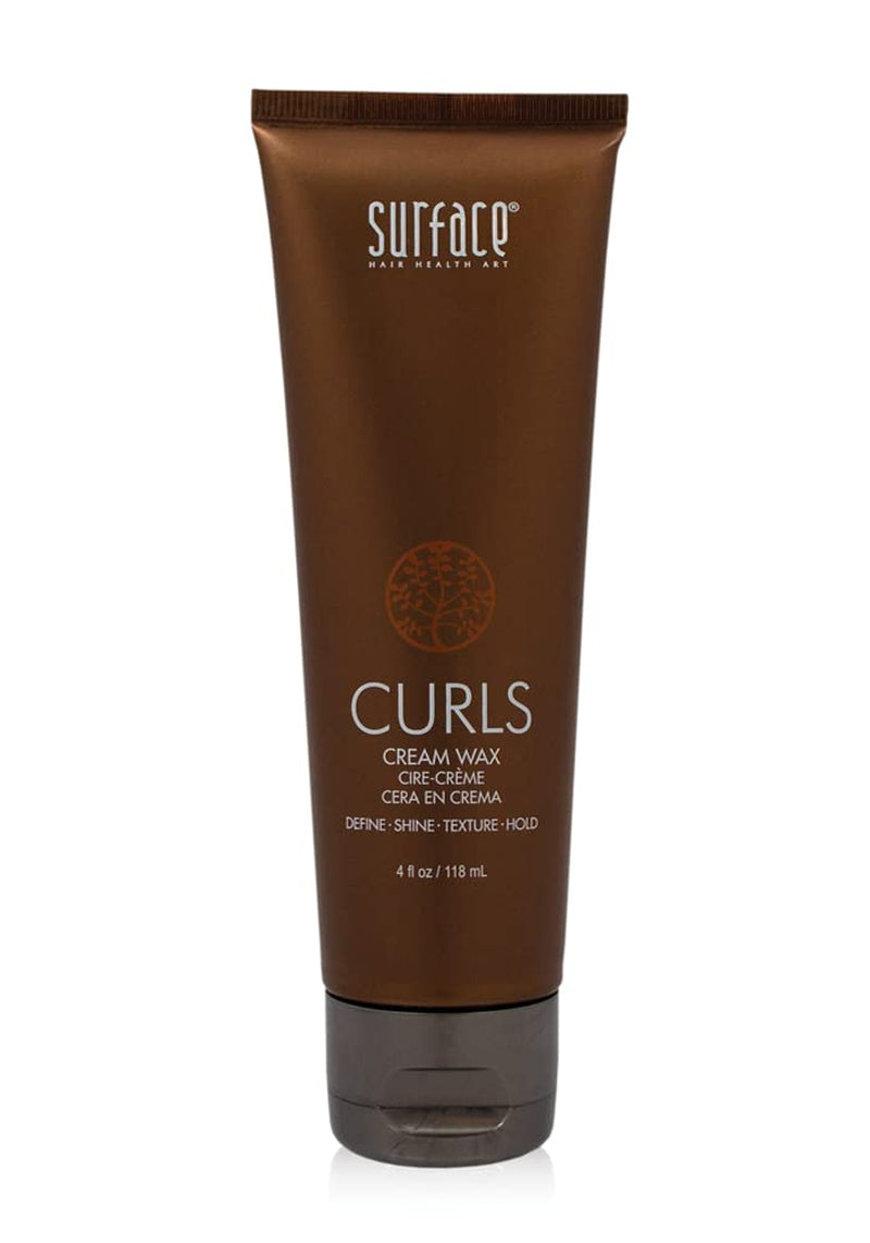 Surface Hair - Curls Cream Wax, Define and Add Shine and Texture to Curly Hair, with Cocoa and Shea Butter, 4 Fl. Oz.