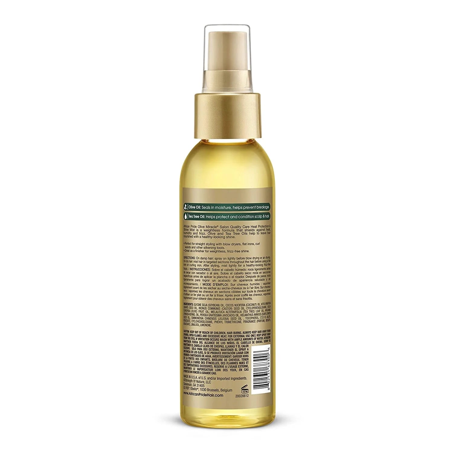 Olive Miracle Heat Protection Shine Mist, 4 Oz., Pack of 3