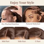 Chocolate Brown Straight Lace Front Wig