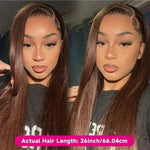 Chocolate Brown Straight Lace Front Wig
