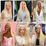 Honey Blonde Straight Human Hair Lace Wig