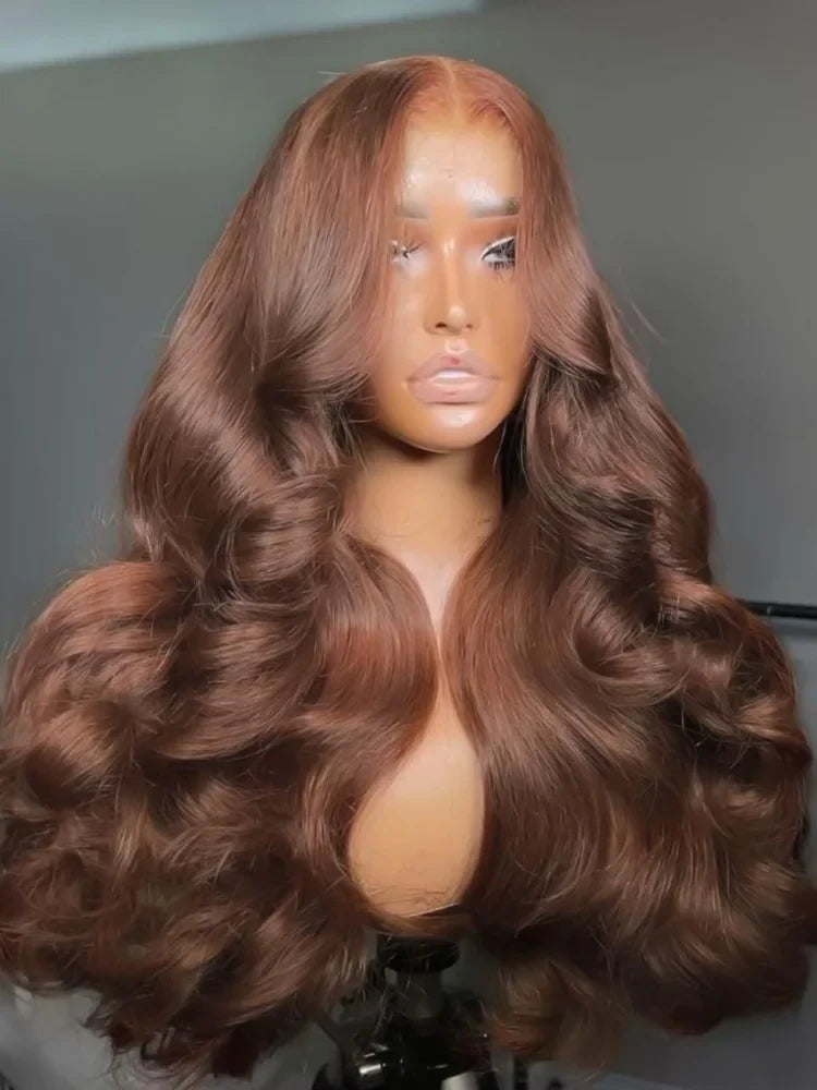 Chocolate Brown Body Wave Lace Wig
