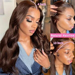 Chocolate Brown Body Wave Lace Front Wig