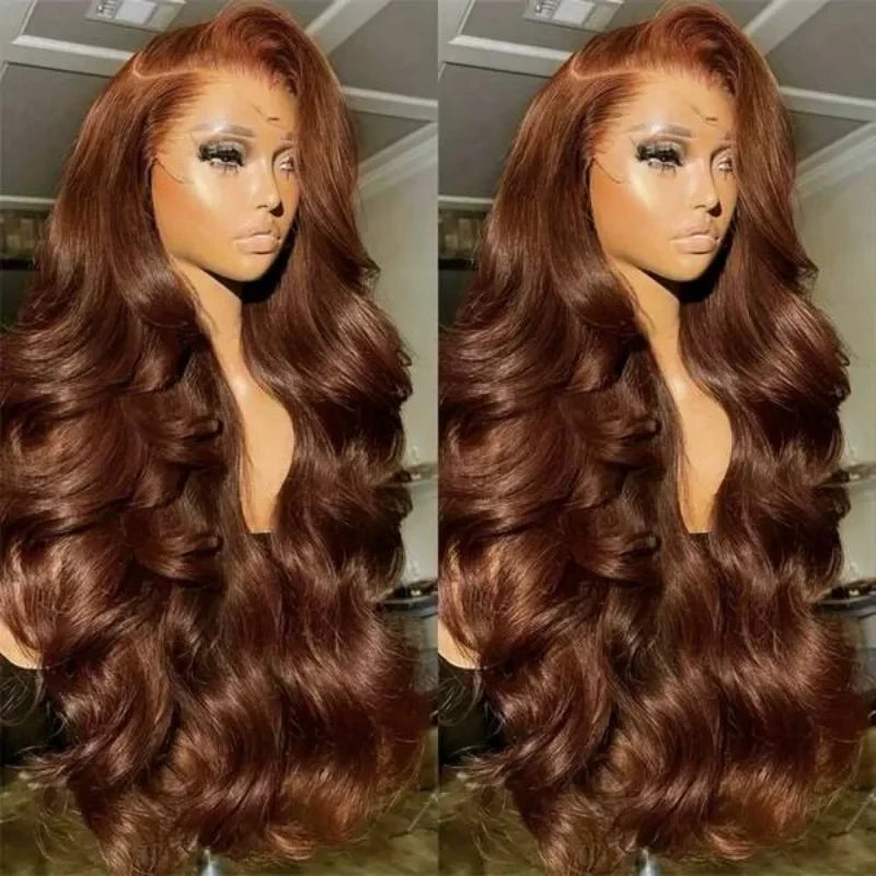 Chocolate Brown Body Wave Lace Wig