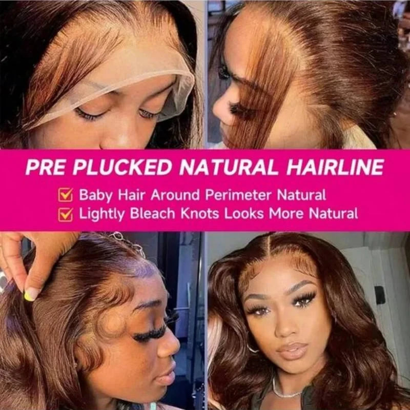 Chocolate Brown Body Wave Lace Wig