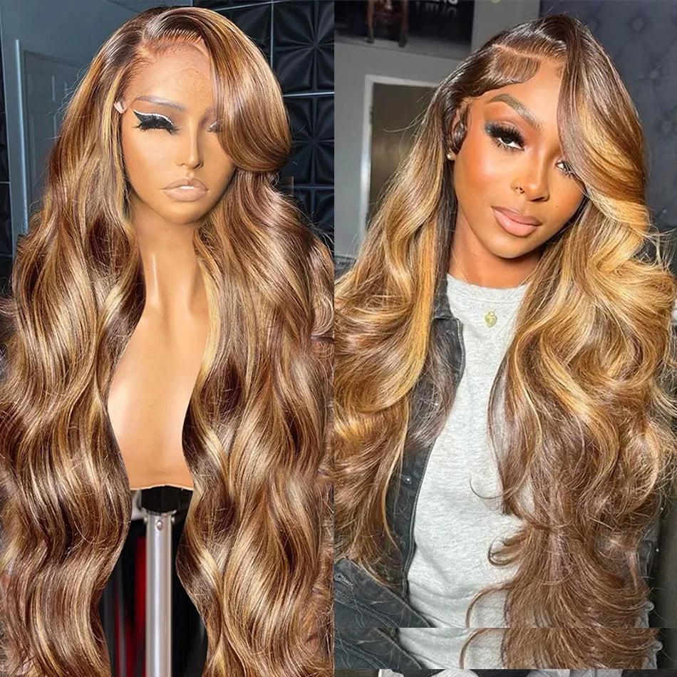 Honey Blonde Body Wave Human Hair Wig