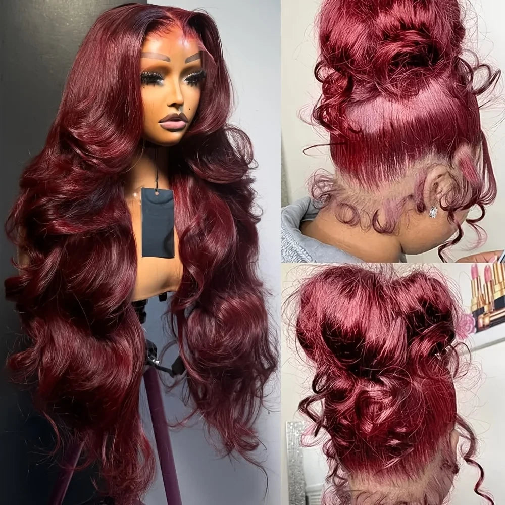 Burgundy Body Wave Lace Front Wig