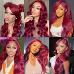 Burgundy Body Wave Lace Front Wig