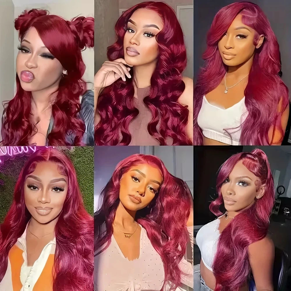 Burgundy Body Wave Lace Front Wig