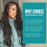 Body Wave Human Hair Bulk Braiding Extensions, Black