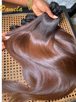 Bone Straight Ombre Human Hair Weave Bundles