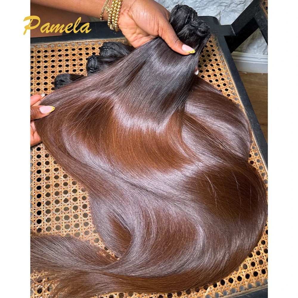 Bone Straight Ombre Human Hair Weave Bundles