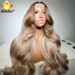 Ombre Blonde Human Hair Lace Front Wig