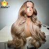Ombre Blonde Human Hair Lace Front Wig