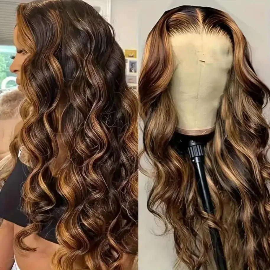 Honey Blonde Ombre Human Hair Wig