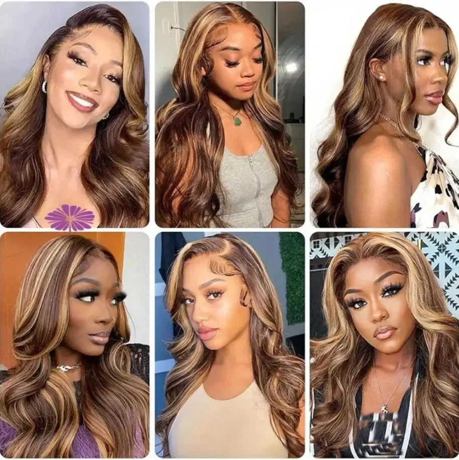Honey Blonde Ombre Human Hair Wig