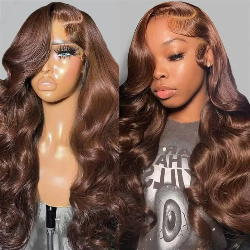 Chocolate Brown Human Hair Lace Wig