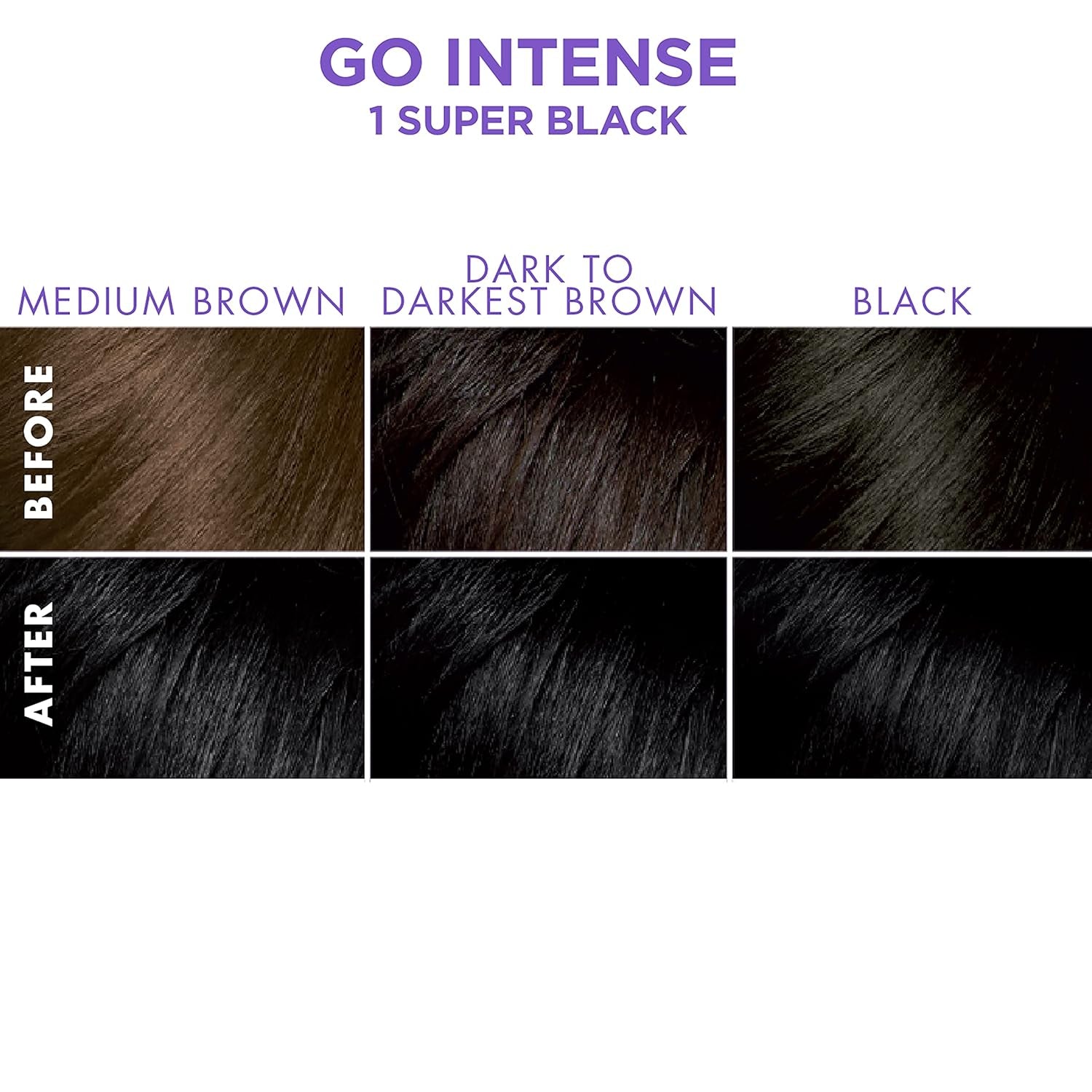 -Carson Dark and Lovely Ultra Vibrant Permanent Hair Color Go Intense Hair Dye with Olive Oil for Shine and Softness, Super Black