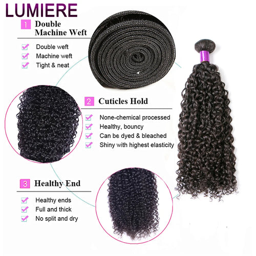 30 40” Kinky Curly Bundles 100% Human Hair Brazilian Hair Weave Bundles 1/3/4 PCS Human Hair Bundles Virgin Raw Hair Extensions