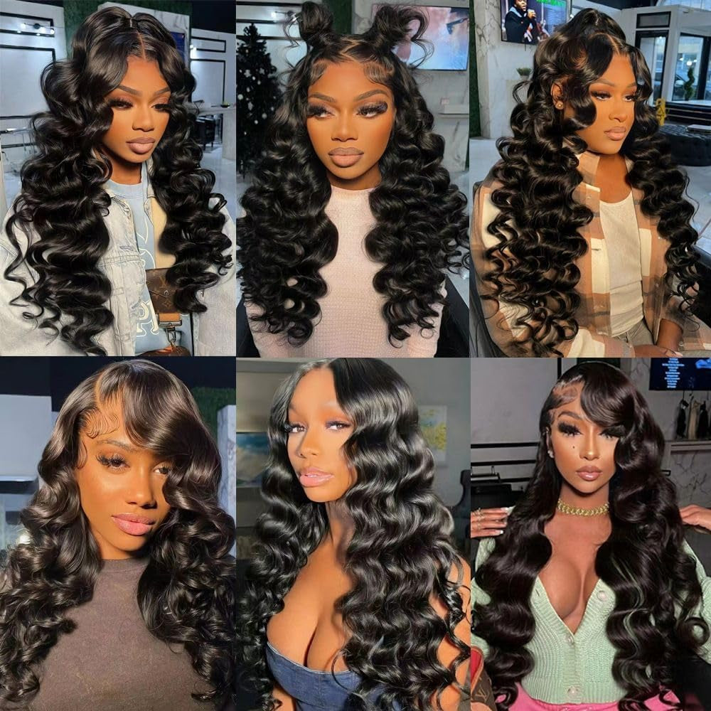Loose Wave Bundles (26 28 30In) Human Hair Bundles Loose Deep Wave 3 Bundles 10A Grade Brazilian Hair Bundles 100% Unprocessed Bundles Long Loose Weave Human Hair Bundles Human Hair