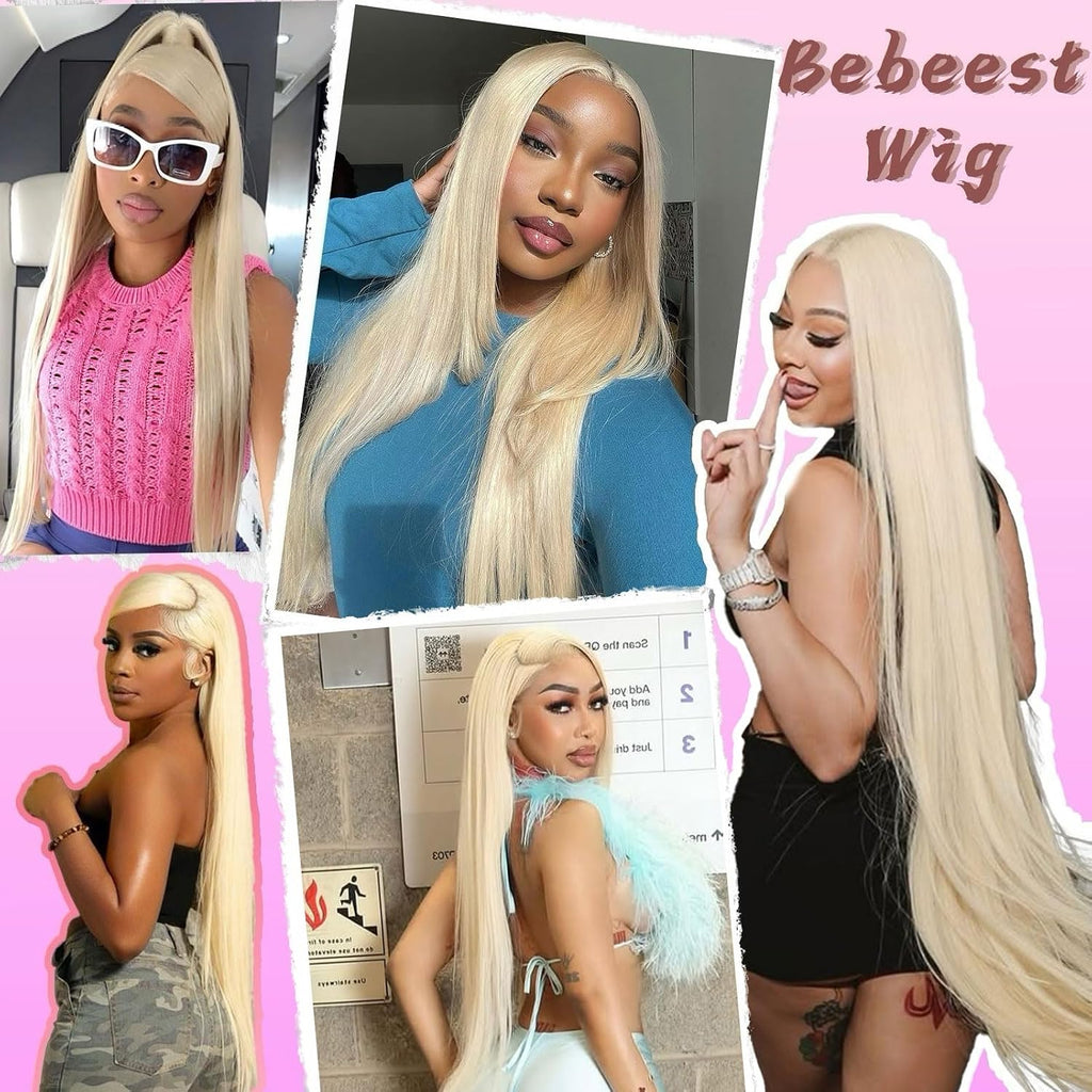 30 Inch 613 13X6 Lace Front Wig Human Hair Blonde Wig Human Hair | 200 Density Straight Wigs Human Hair 13X6 HD Lace Front Wigs Human Hair Pre Plucked 613 HD Lace Frontal Wigs for Women