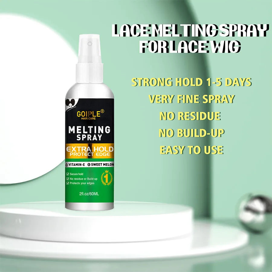 Lace Wig Install Kit with Melting Spray Lace Glue Remover Edge Control Wig Caps & Styling Tools for Beginners & Salon Use