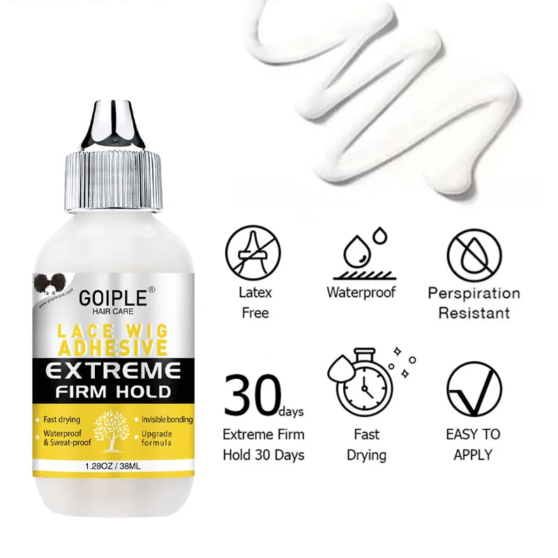 Lace Wig Install Kit with Melting Spray Lace Glue Remover Edge Control Wig Caps & Styling Tools for Beginners & Salon Use