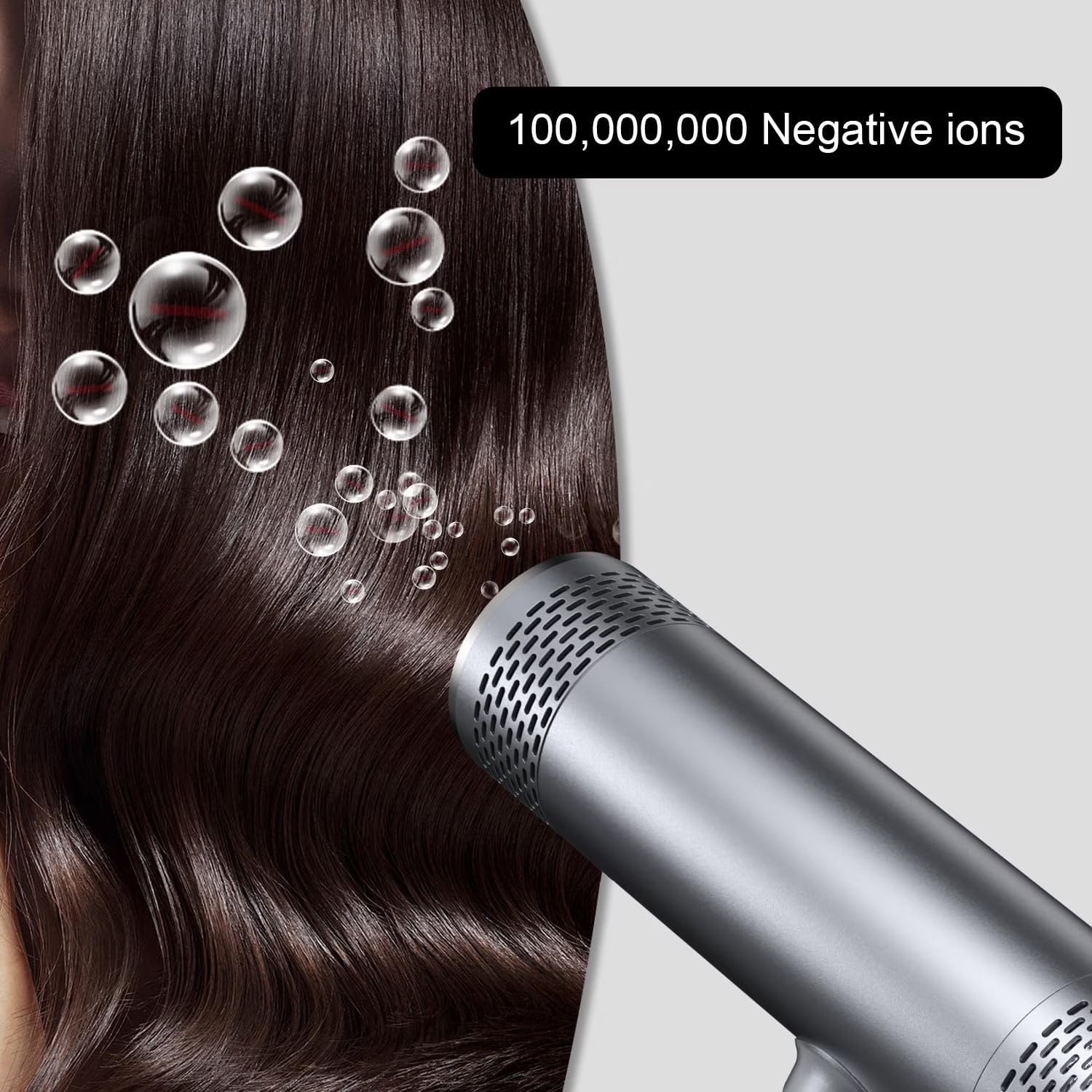 Ionic Hair Brush Dryer, Hot Cold Air, High Heat for Curls, Size 7.7*1.7*7.3