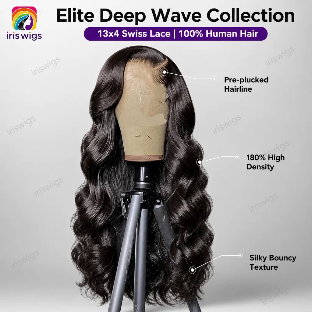 13x4 Lace Front Wig Cap Brazilian Remy Hair Transparent Body Wave Curly 180% Density Can Be Perm Dyed for Cross-Border