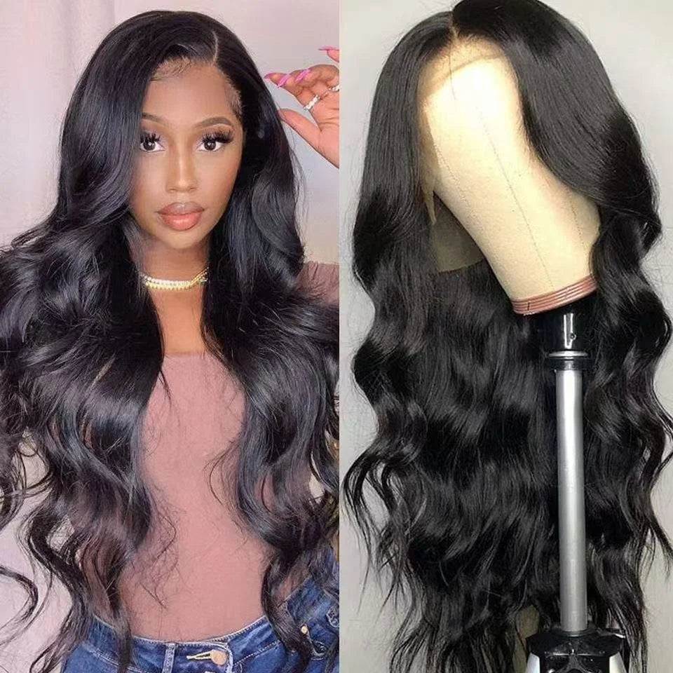 13x4 Lace Front Wig Cap Brazilian Remy Hair Transparent Body Wave Curly 180% Density Can Be Perm Dyed for Cross-Border
