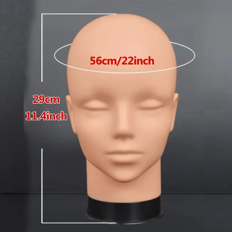 Wig Mannequin Stand, Display Mannequin Head, Hair Styling Tool Mannequin Head, Includes Mannequin Pins And Small Stand