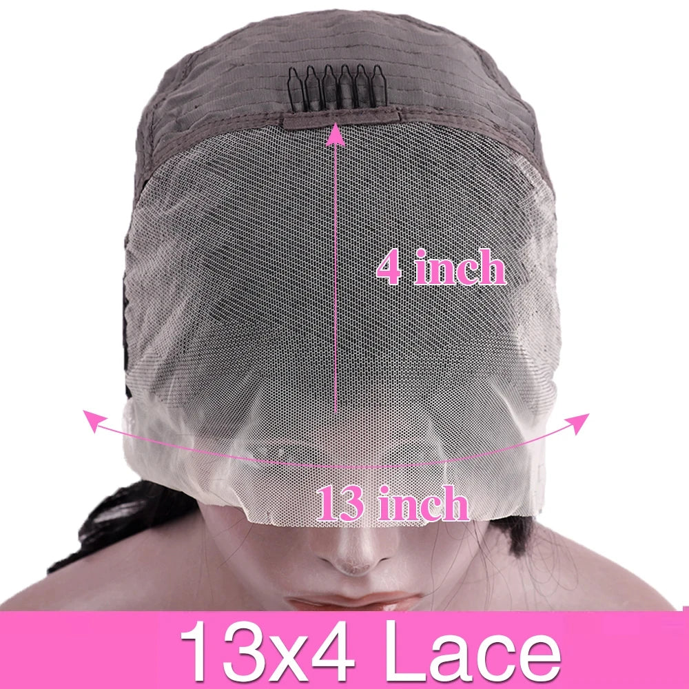 220% Density 13x4 13x6 HD Lace Frontal Burmese Curly Wig Natural Color 7x6 Glueless Lace Front Human Hair Wigs For Black Women