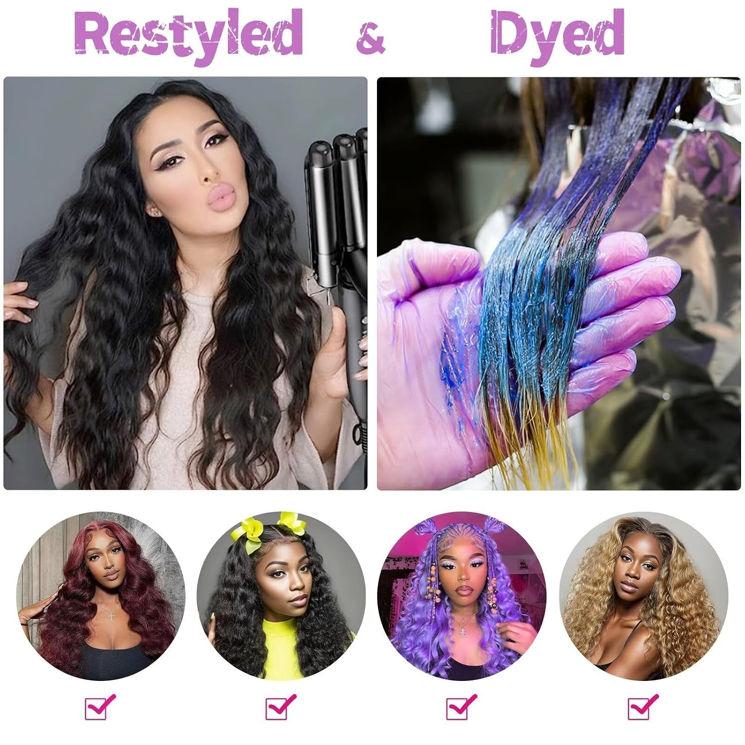 Deep Wave Human Hair Bundles Ombre Honey Blonde Bundles Human Hair 28 Inch T1B/27 Curly Bundles 10A Brazilian Virgin Wet and Wavy Human Hair Bundles Brown Water Wave Bundles 2 Tone Black to Blonde