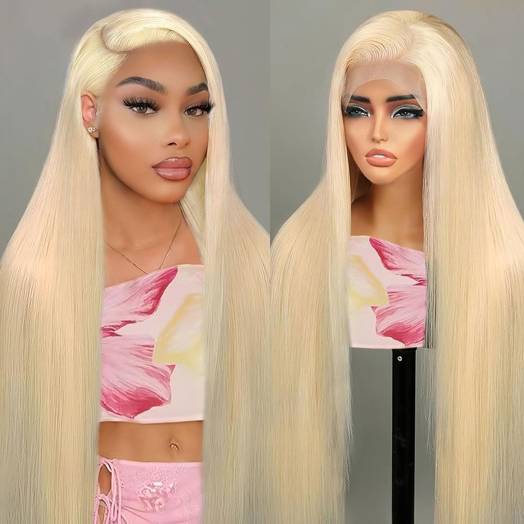 30 Inch 613 13X6 Lace Front Wig Human Hair Blonde Wig Human Hair | 200 Density Straight Wigs Human Hair 13X6 HD Lace Front Wigs Human Hair Pre Plucked 613 HD Lace Frontal Wigs for Women