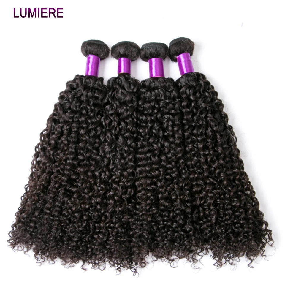 30 40” Kinky Curly Bundles 100% Human Hair Brazilian Hair Weave Bundles 1/3/4 PCS Human Hair Bundles Virgin Raw Hair Extensions
